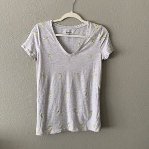 Pineapple embroidered tee